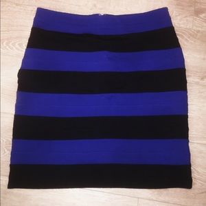 Black and blue Express skirt